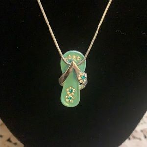 Havaiana turquoise necklace with rhinestone